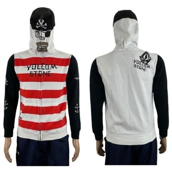 Volcom Fear Slim Pirate Full Zip Hoodie size XL Boys - Picture 1 of 11